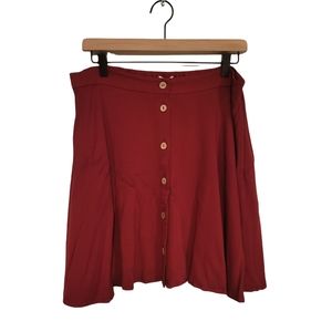Maurices Women's Button pull on skirt large maroon